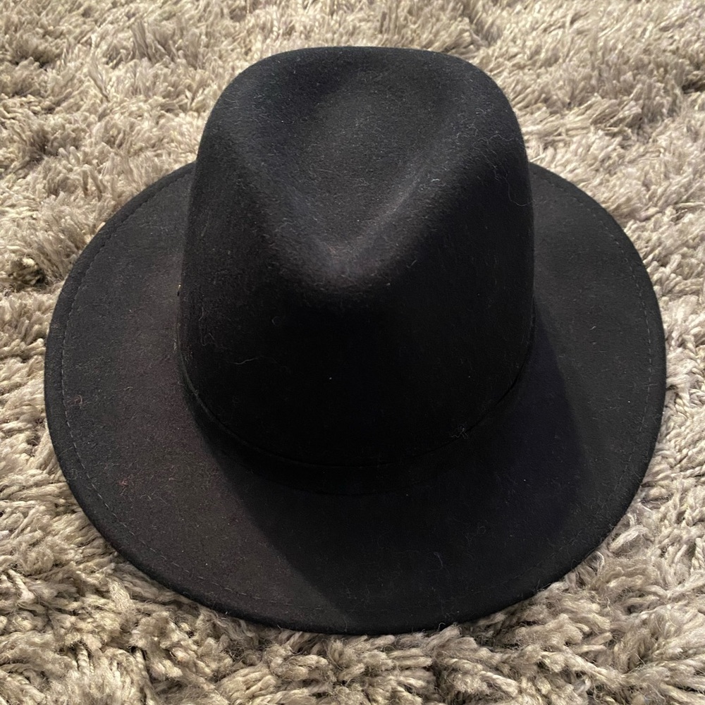 NWT! Banana Republic Black Wool Fedora Hat